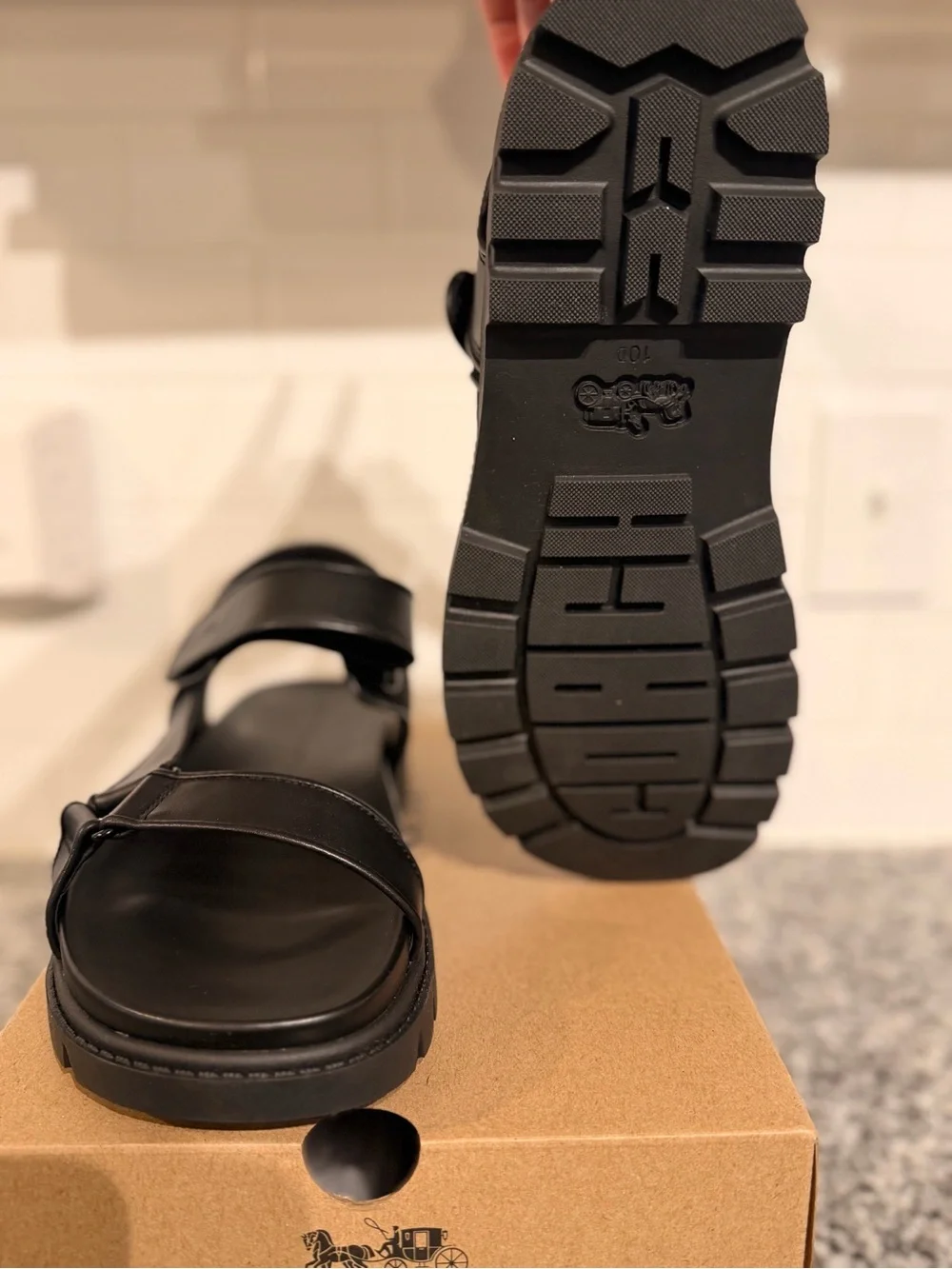 Women’s Coach Platform Sandal (Black)